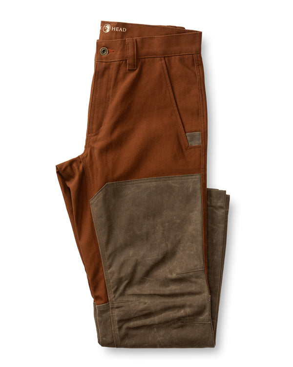 Waxed Duck Canvas Briar Pant - Nutmeg Brown