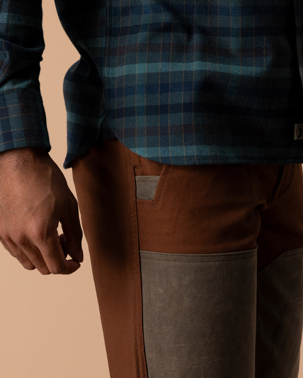 Waxed Duck Canvas Briar Pant - Nutmeg Brown
