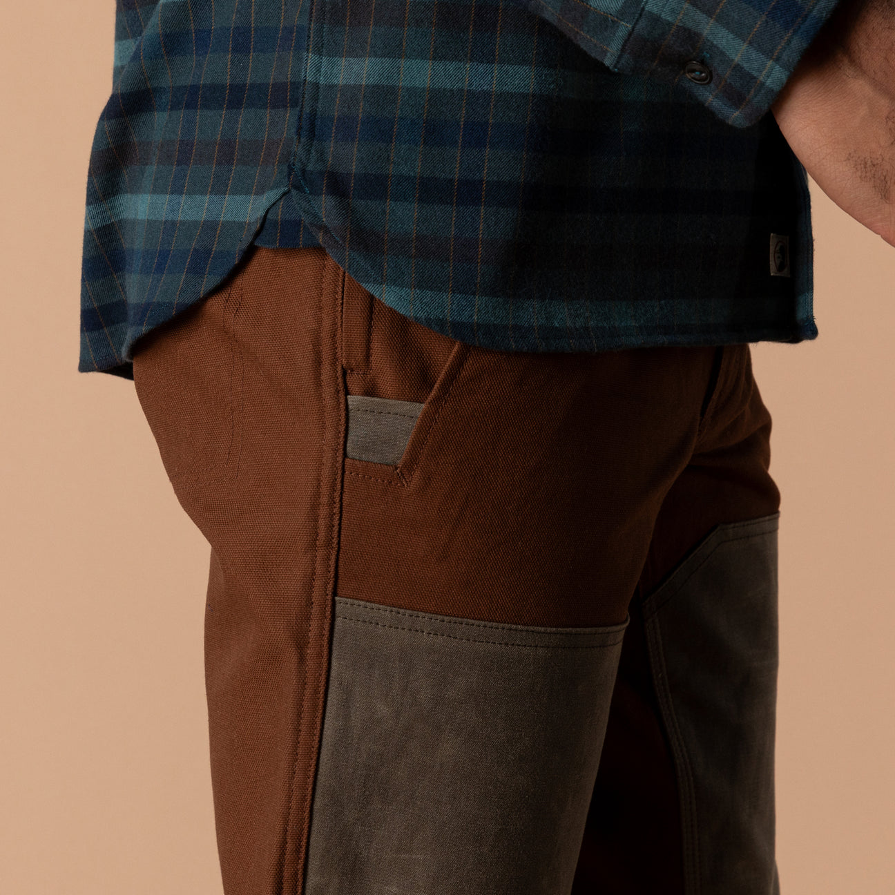 Waxed Duck Canvas Briar Pant - Nutmeg Brown