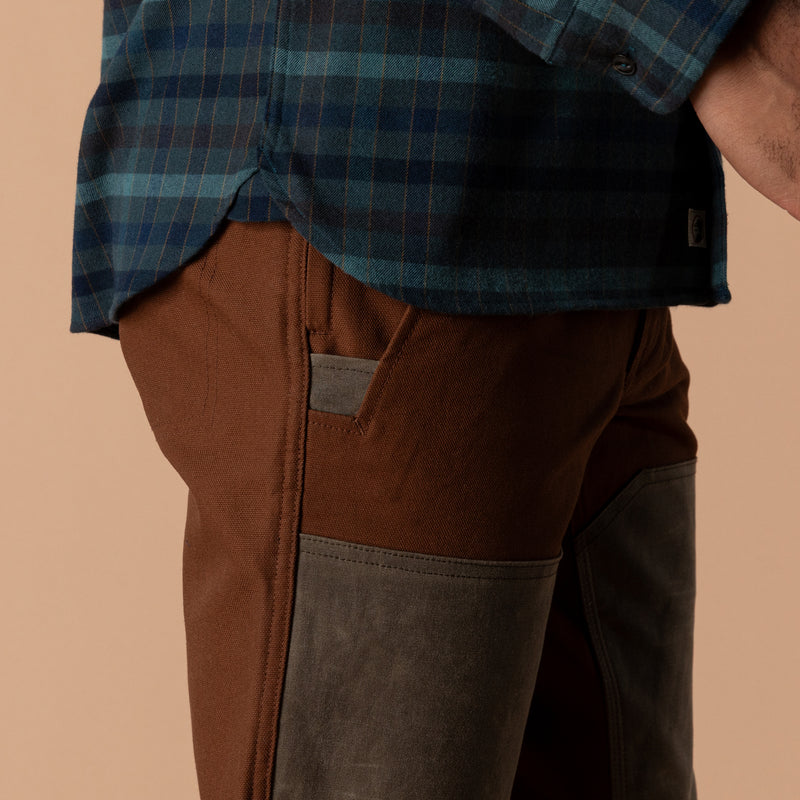 Waxed Duck Canvas Briar Pant - Nutmeg Brown