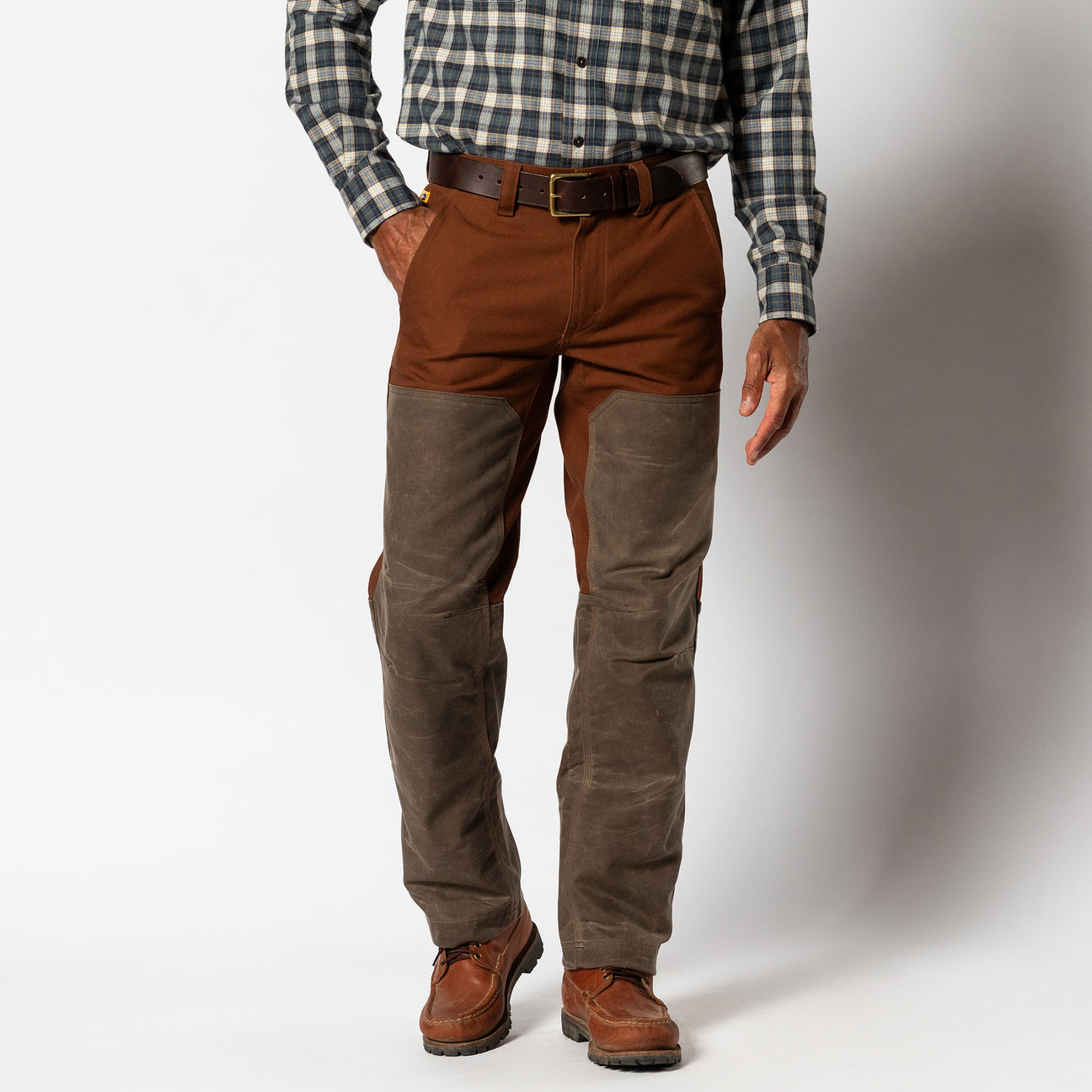 Waxed Duck Canvas Briar Pant - Nutmeg Brown
