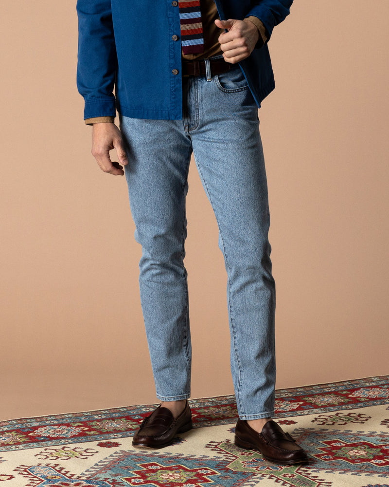 Slim Straight Denim - Light Wash