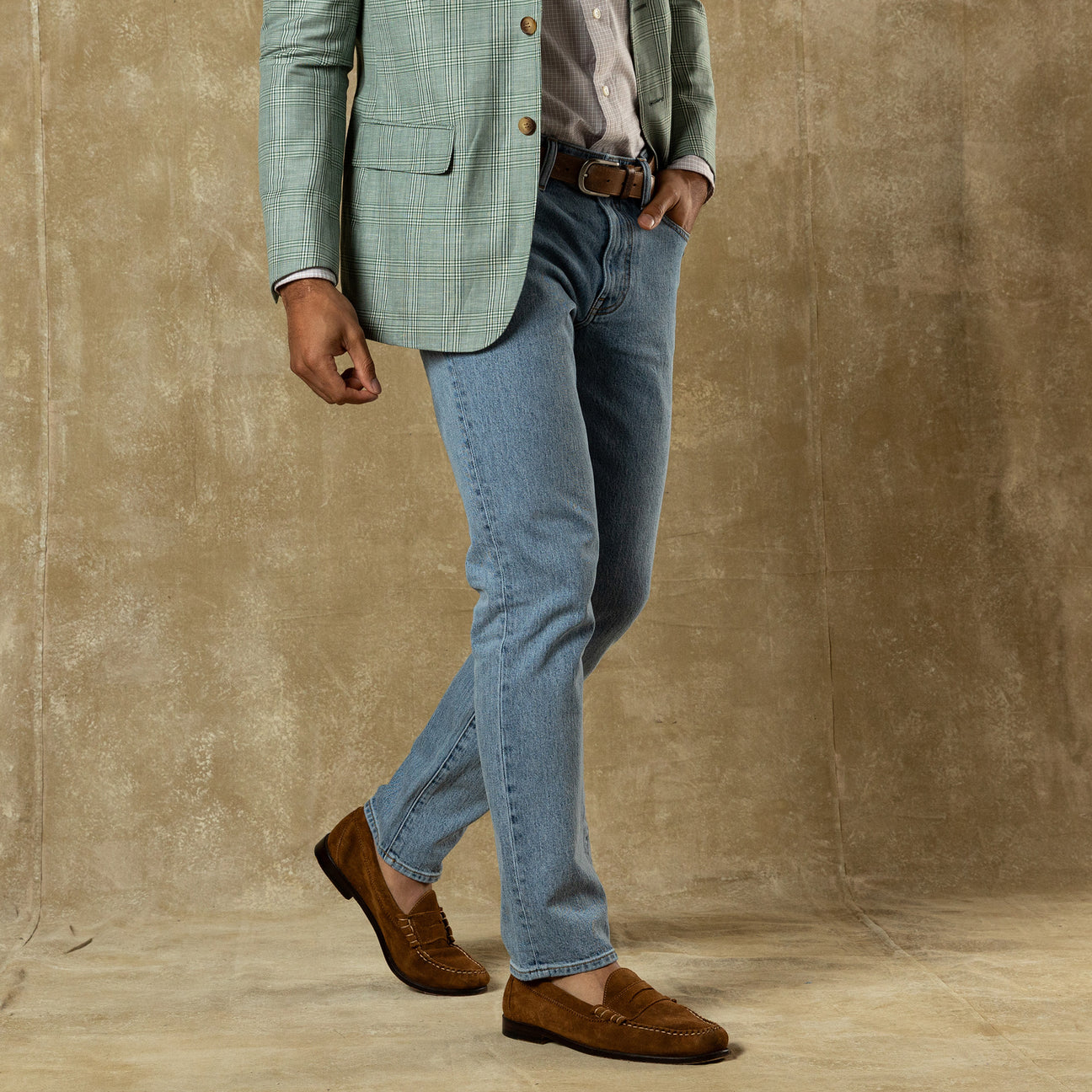 Slim Straight Denim - Light Wash