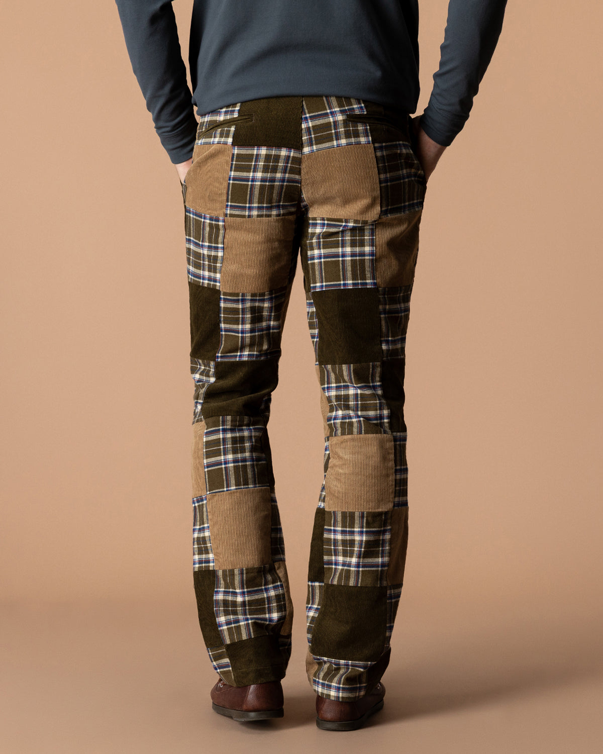 Flannel Corduroy Patchwork Gold School Chino - Multi