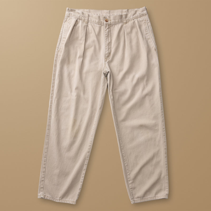 Khaki Pleated Chino 34W/30L