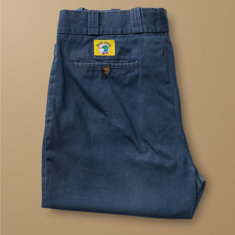 Blue Pleated Chino - 30W/34L