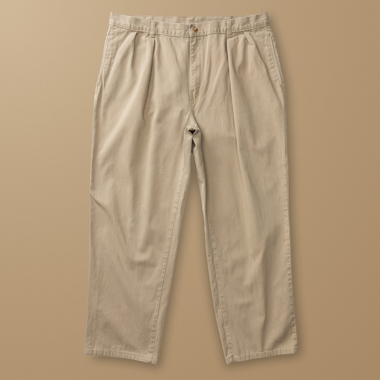 Khaki Pleated Chino 42W/32L