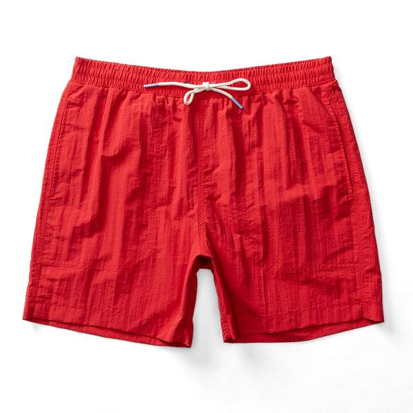6" Sailport Swim Short - Classic Red