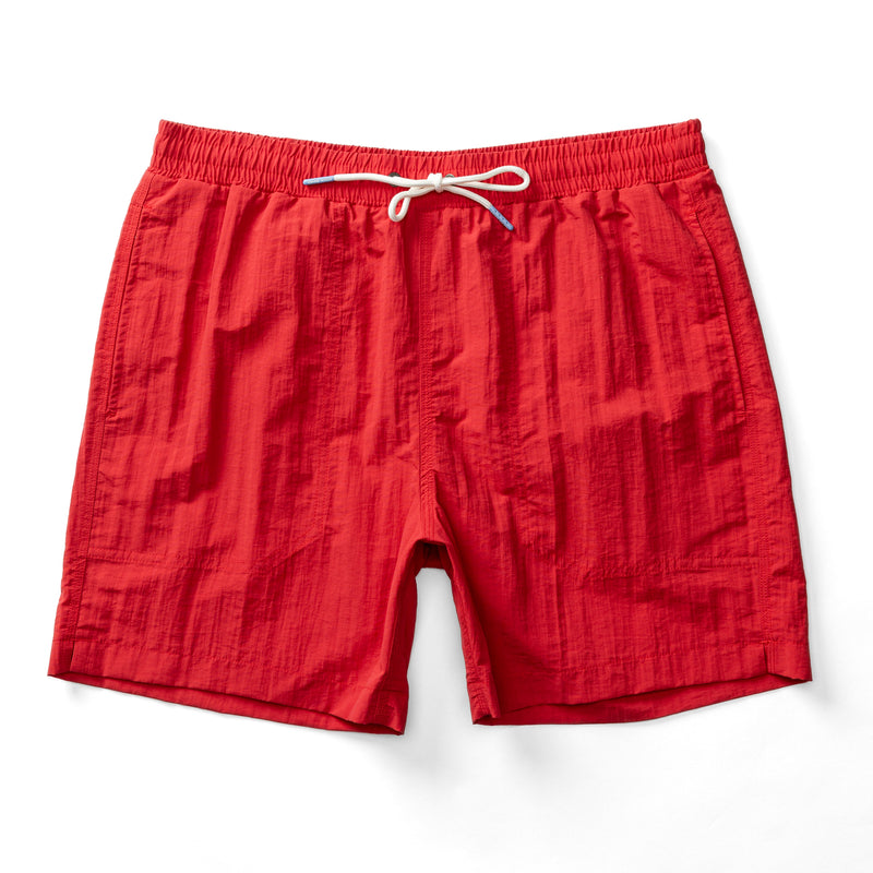 6" Sailport Swim Short - Classic Red