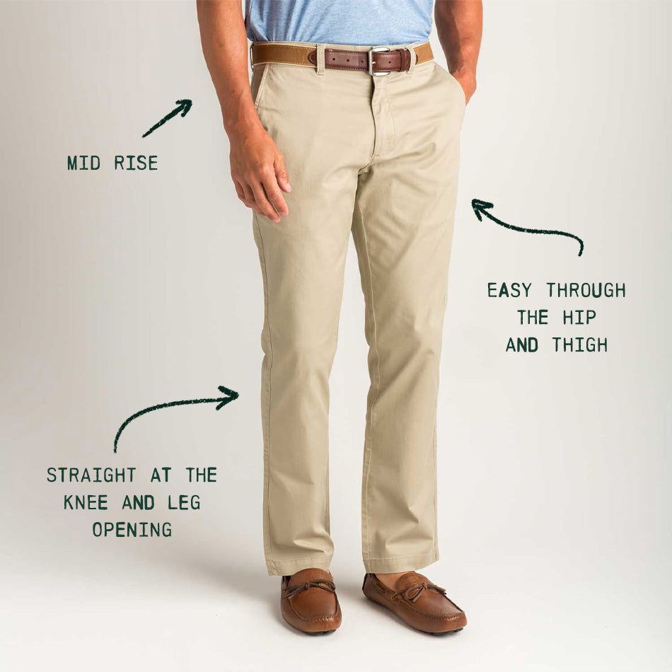 Classic Fit Gold School Chino - Limestone Gray