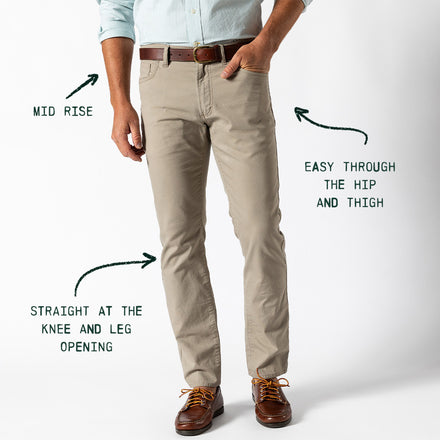 Classic Fit Pinpoint Canvas Five-Pocket