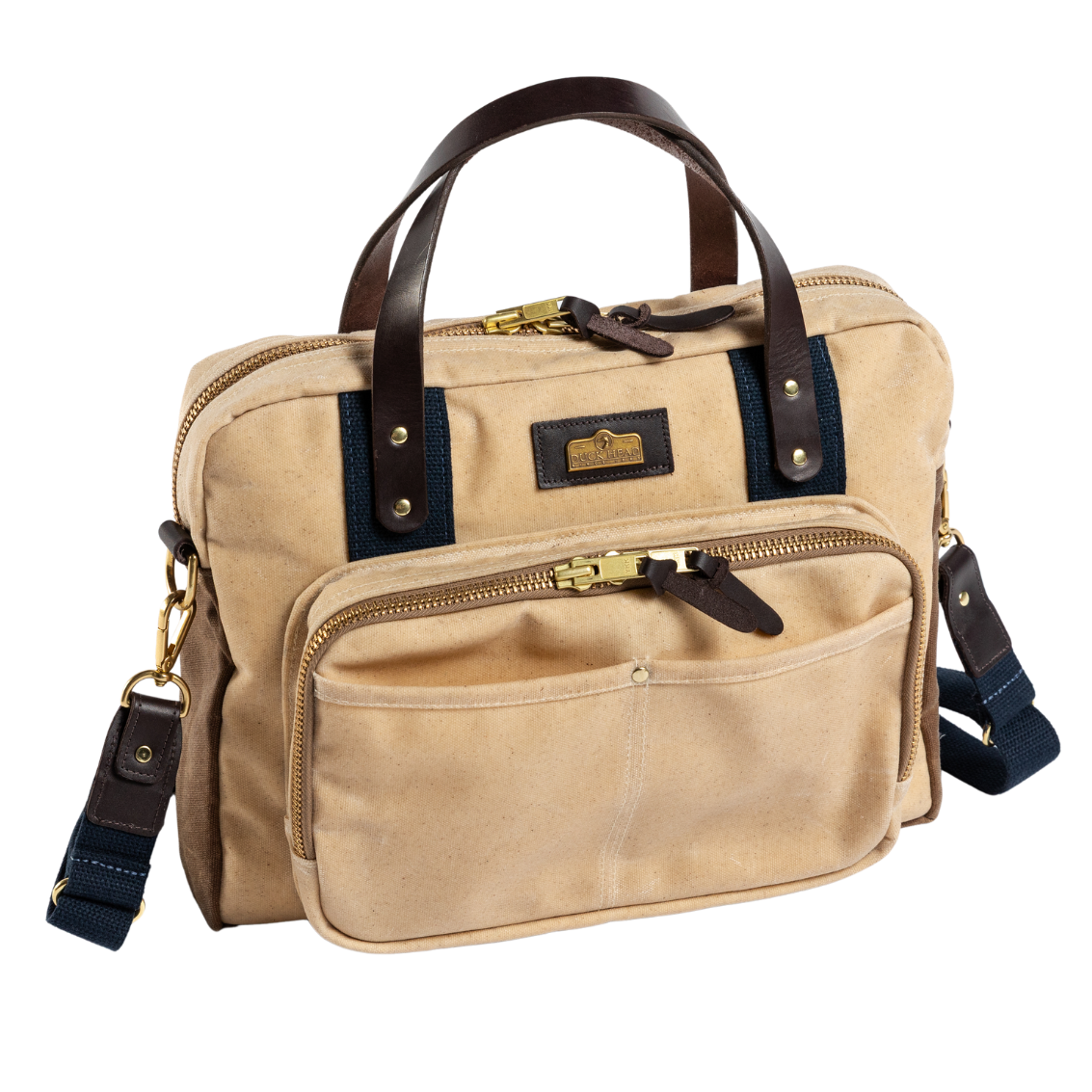 Waxed Canvas Laptop Bag - Natural