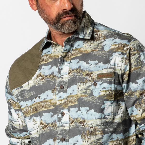 Woodland Shooting Shirt - Marshland Print