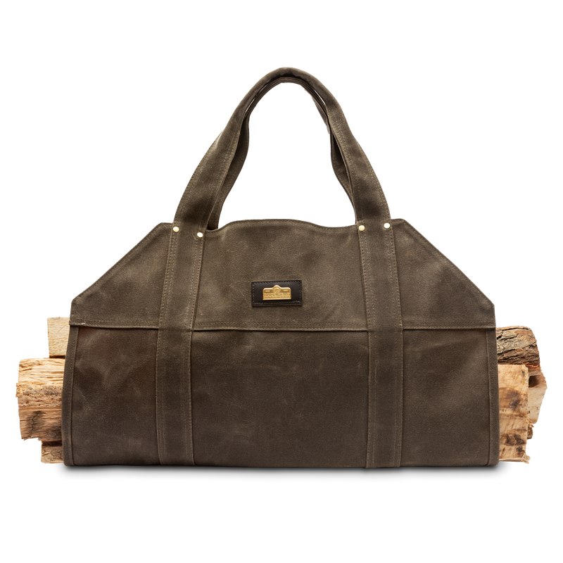Waxed Canvas Log Carrier
