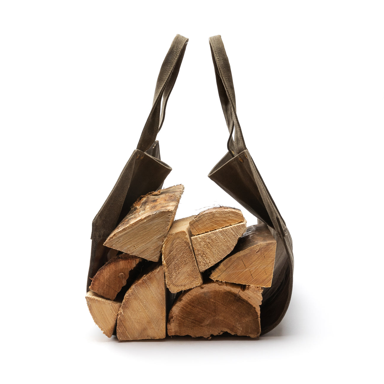 Waxed Canvas Log Carrier