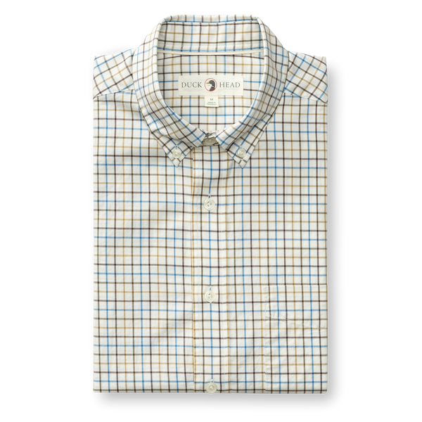 Cotton Twill Sport Shirt - Joyner Plaid - Wheatfield