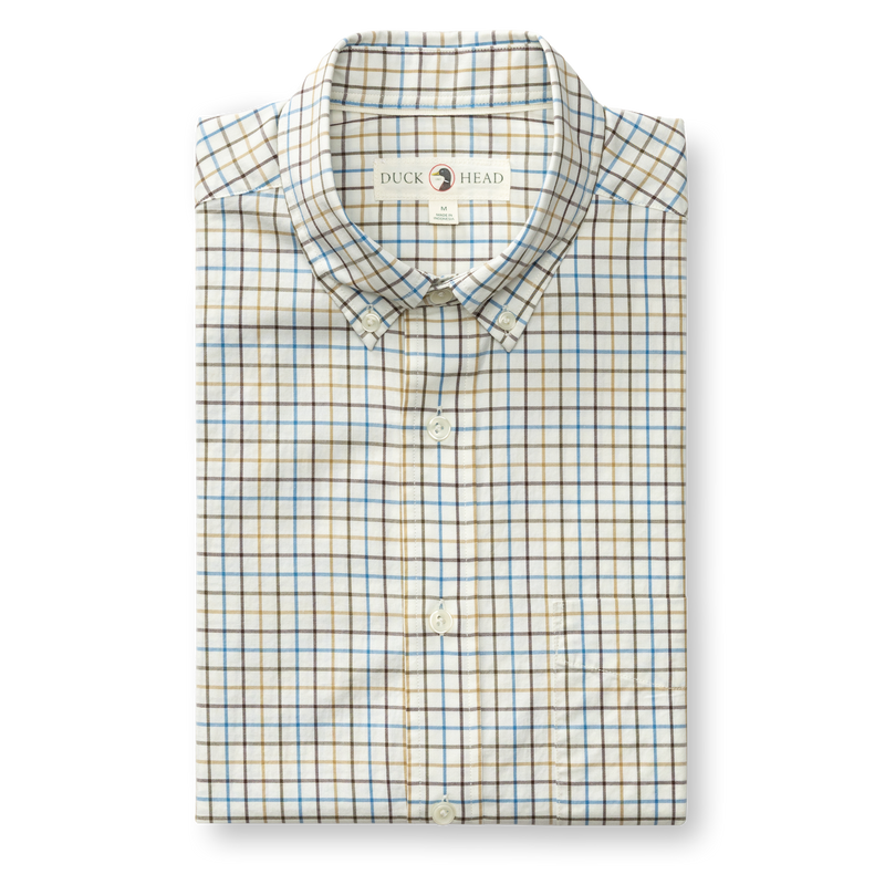 Cotton Twill Sport Shirt - Joyner Plaid - Wheatfield