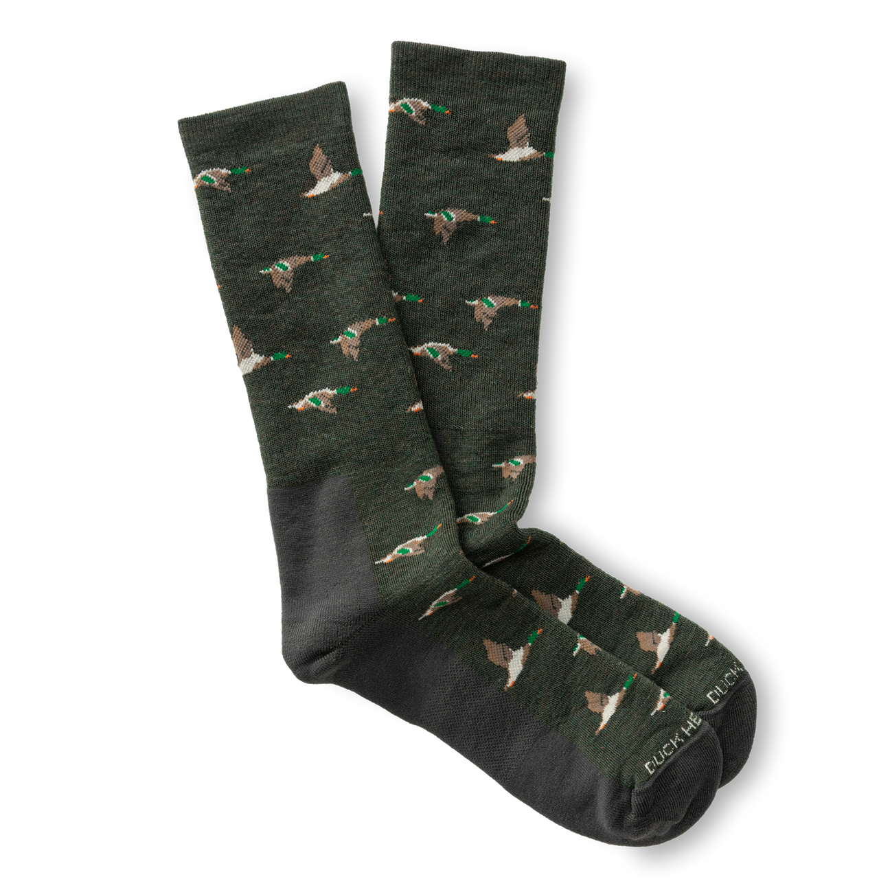 Mallard Merino Wool Sporting Sock - Dark Forest Green Heather