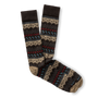 Birch Fair Isle Sock - Chocolate Plum