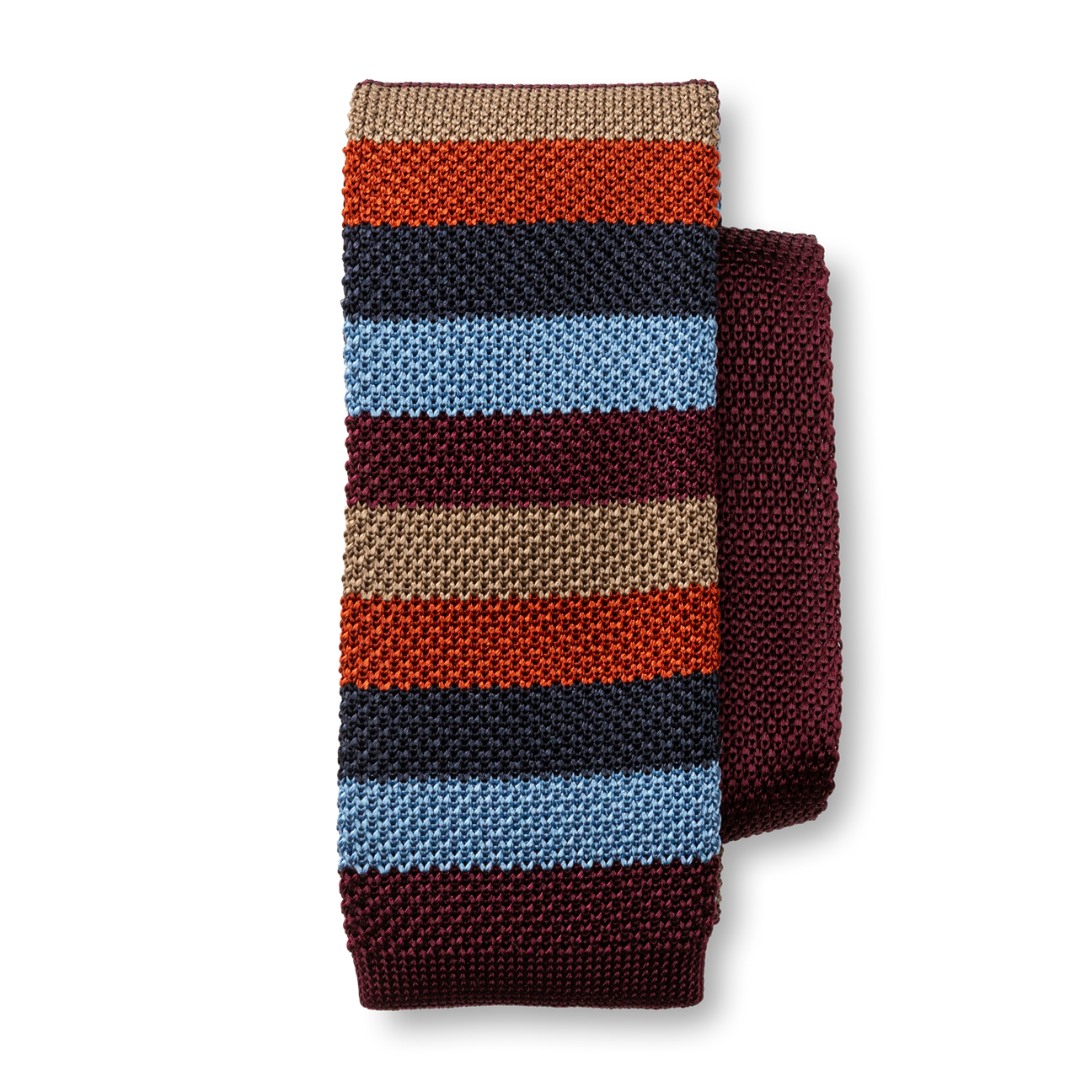 Silk Stripe Knit Tie - Multi