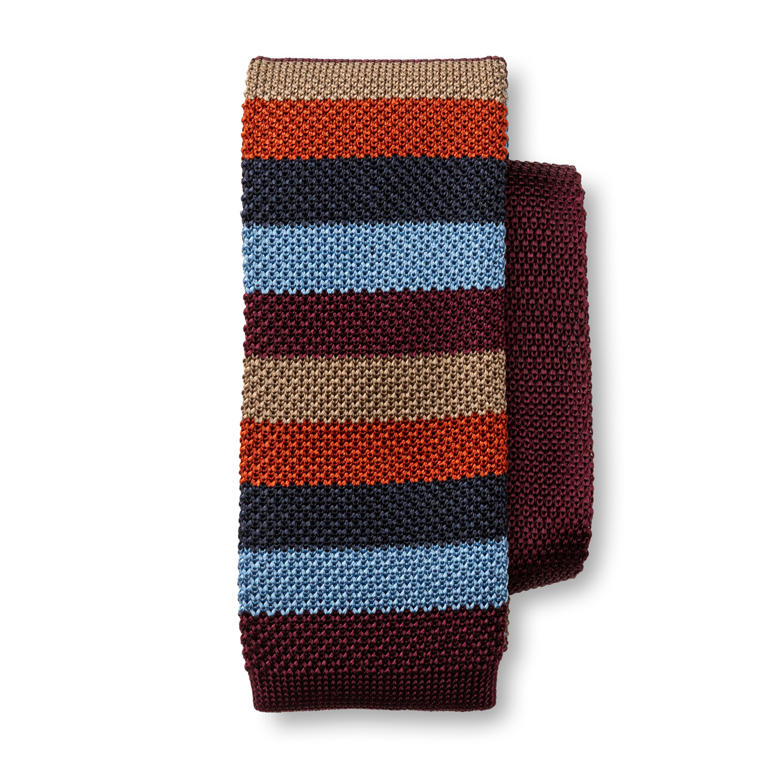 Silk Stripe Knit Tie - Multi