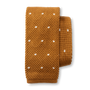Cotton Polka Dot Knit Tie - Spiced Oak