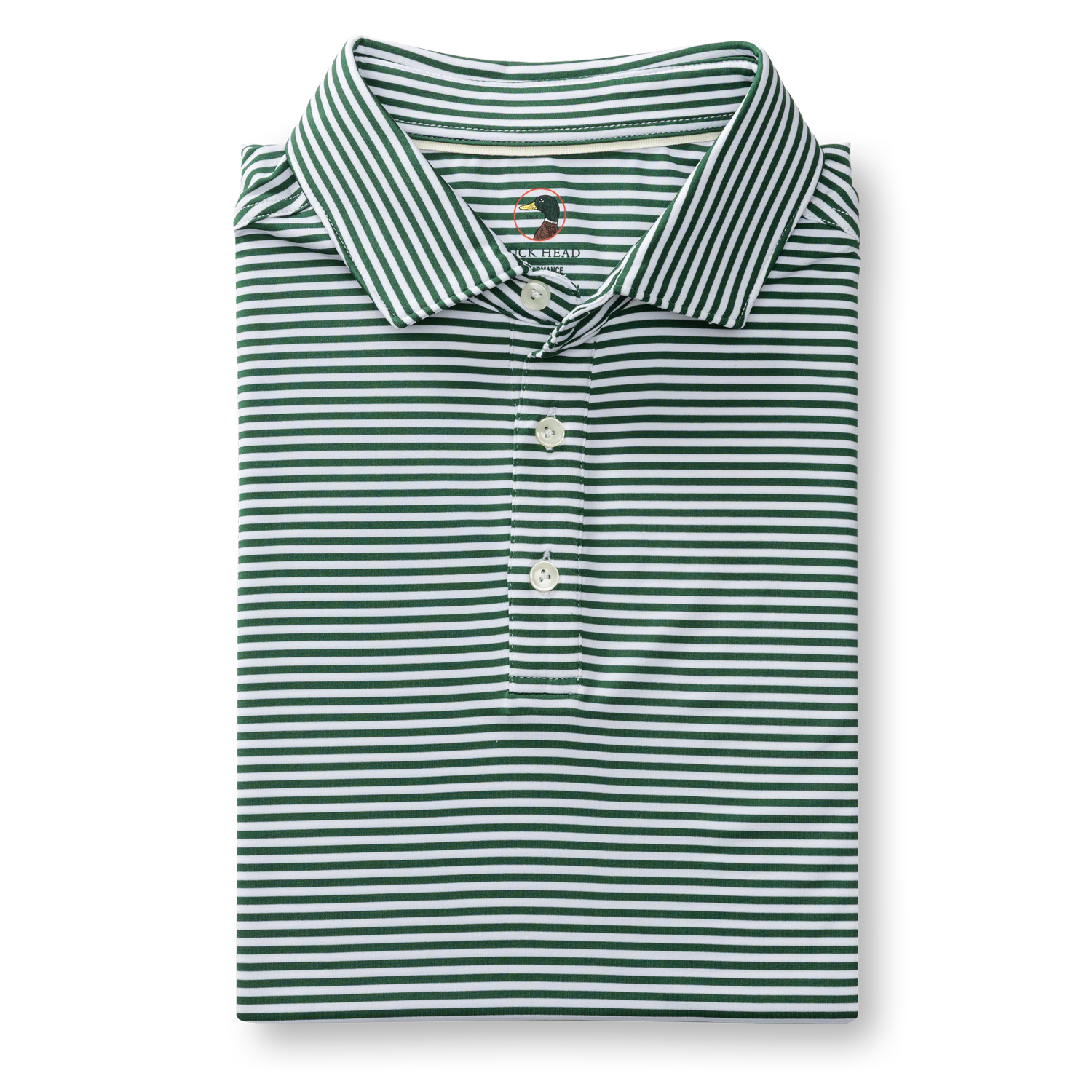 Long Drive Performance Polo - Kirk Stripe - Hunter Green