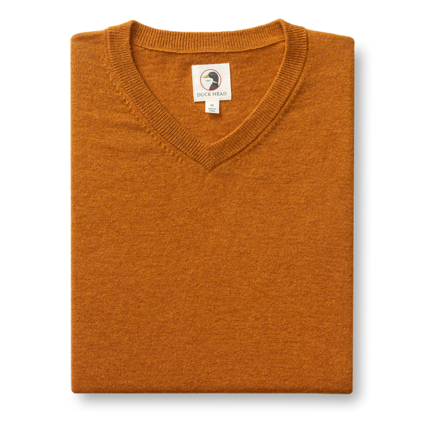 Buckley Merino V-Neck Sweater - Spiced Oak Heather