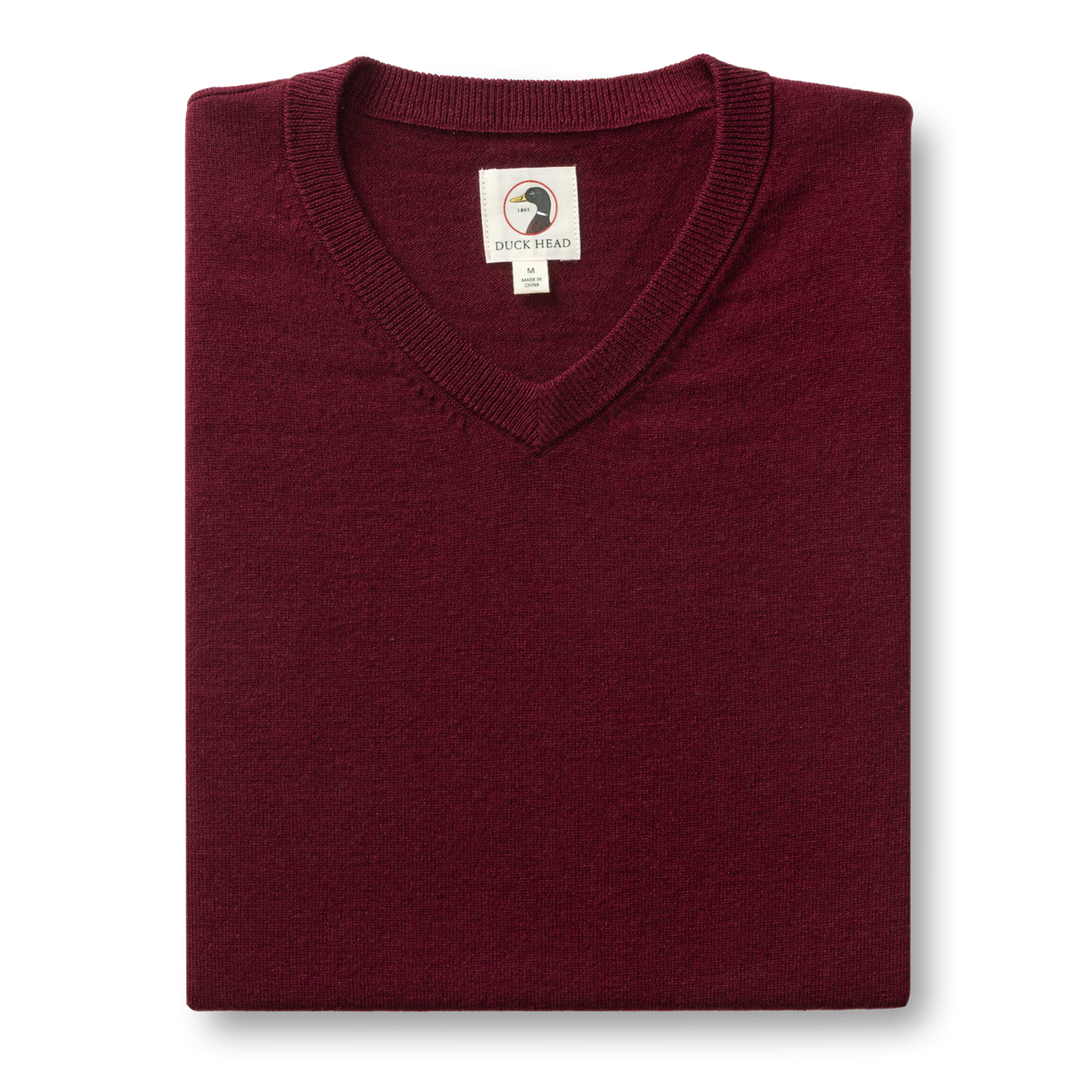 Buckley Merino V-Neck Sweater - Burgundy Heather