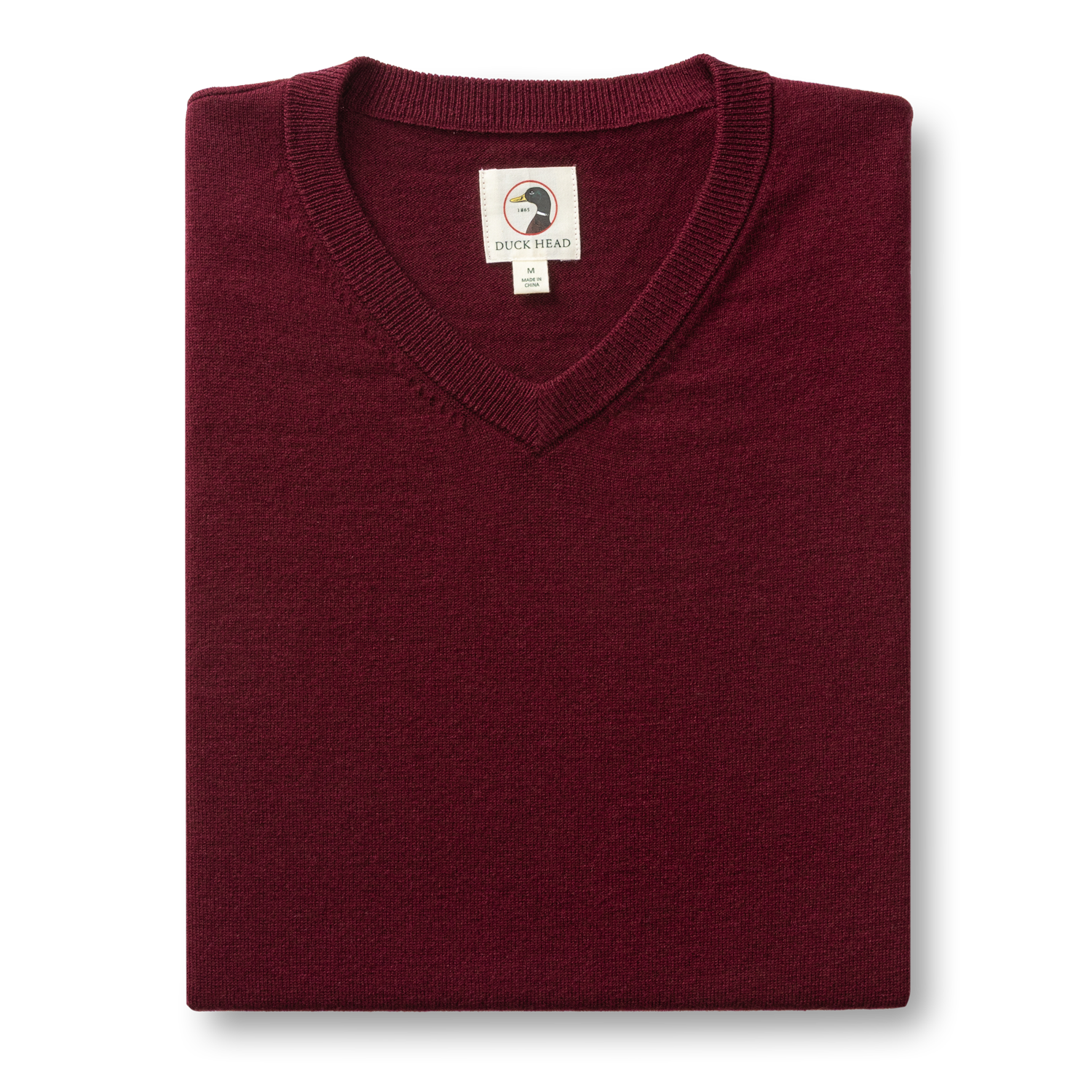 Buckley Merino V-Neck Sweater - Burgundy Heather
