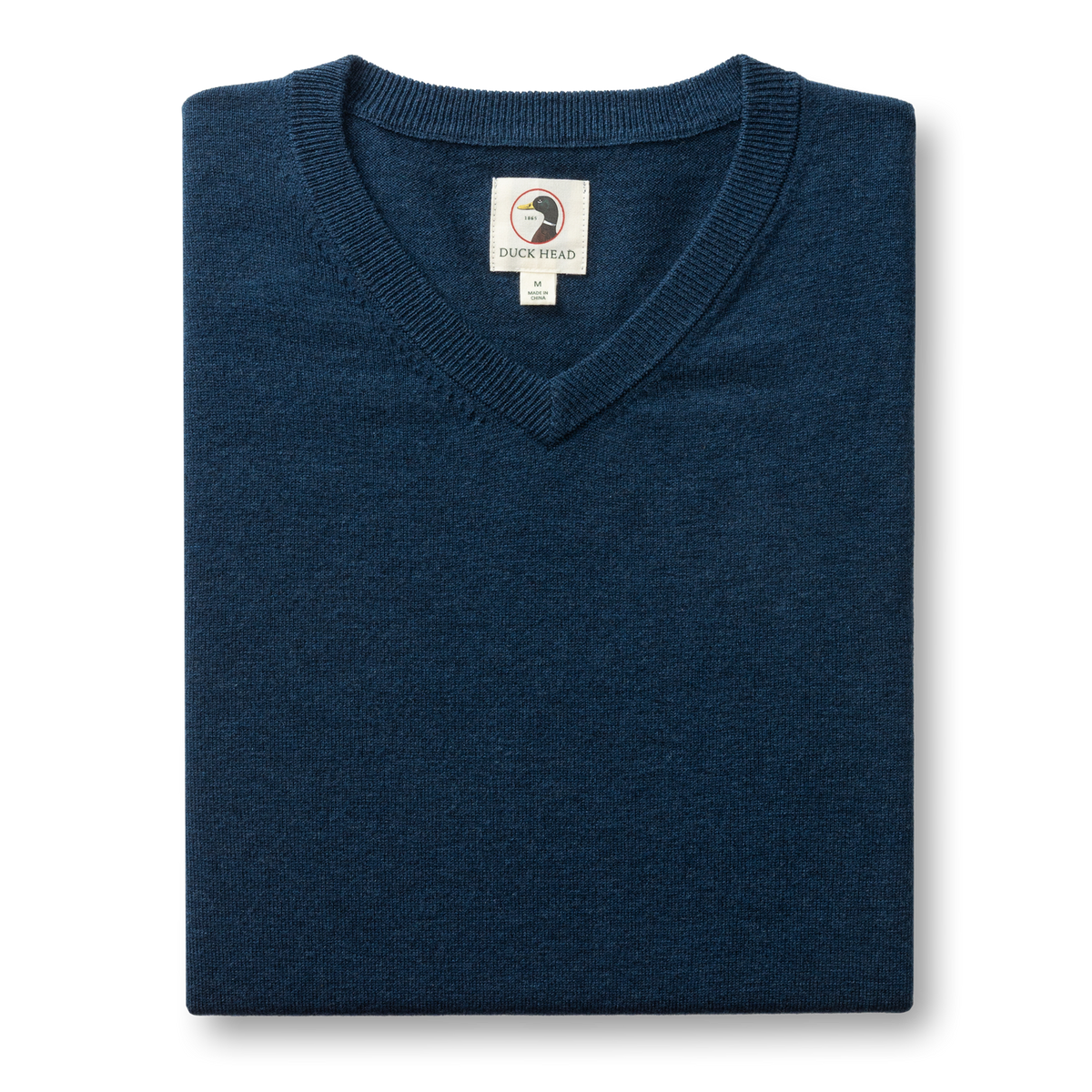 Buckley Merino V-Neck Sweater - Navy Peony Heather