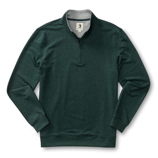 Long Drive Performance 1/4 Zip Pullover - Midnight Teal Heather