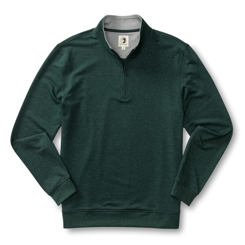 Long Drive Performance 1/4 Zip Pullover - Midnight Teal Heather