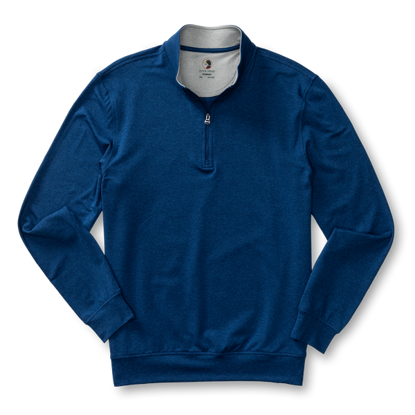 Long Drive Performance 1/4 Zip Pullover - Navy Peony Heather