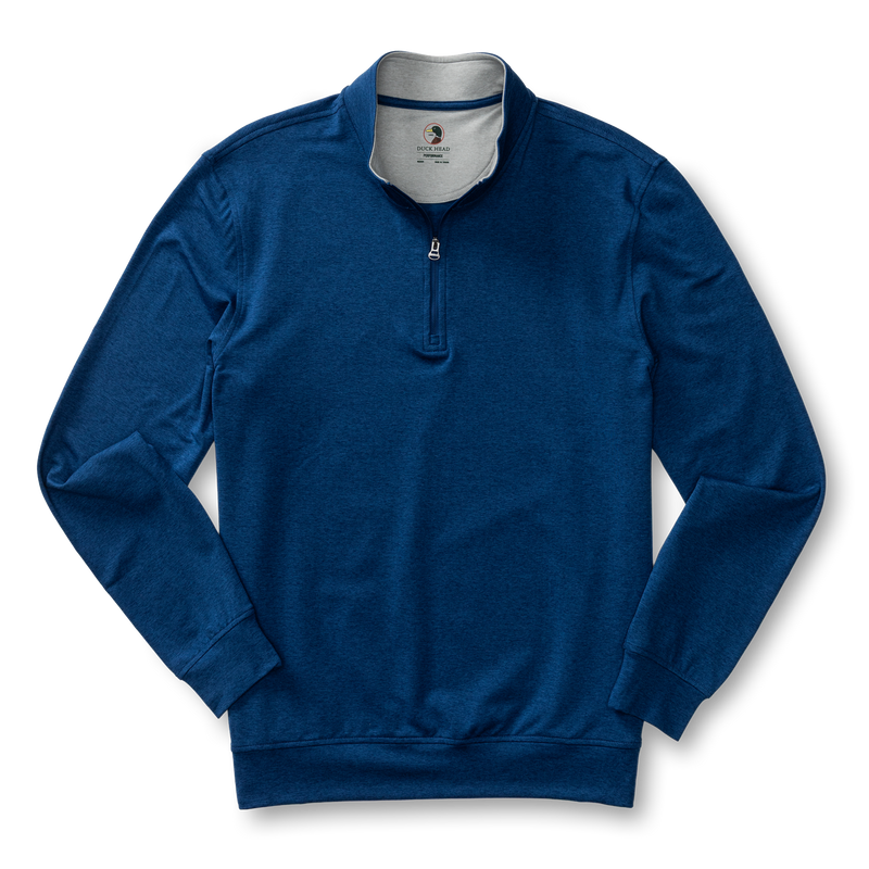 Long Drive Performance 1/4 Zip Pullover - Navy Peony Heather