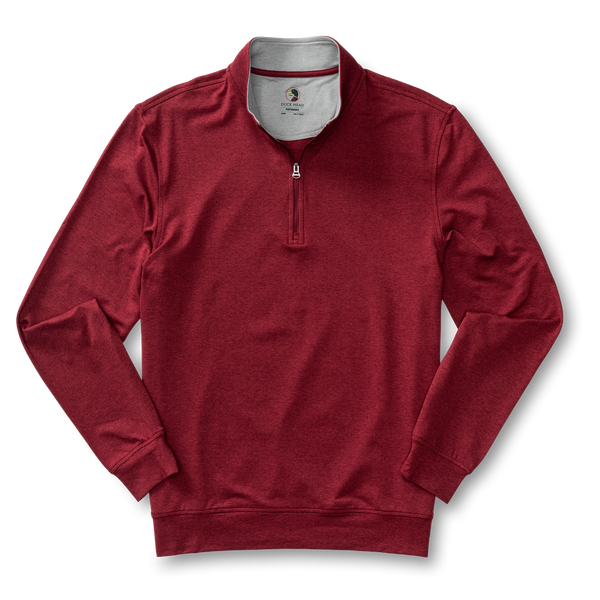 Long Drive Performance 1/4 Zip Pullover - Deep Red