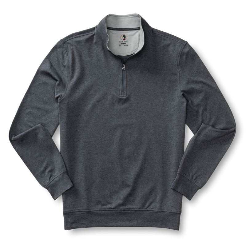 Long Drive Performance 1/4 Zip Pullover - Charcoal Heather