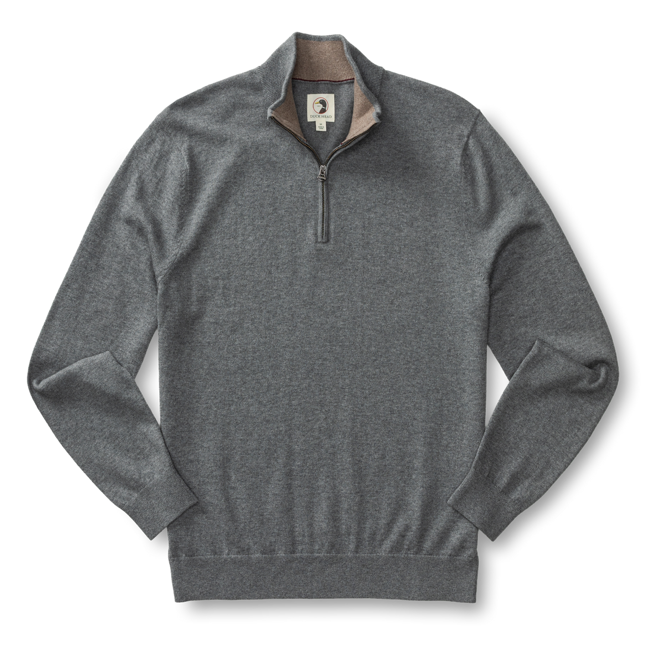Ridley Cotton Cashmere 1/4 Zip Sweater - Monument Gray Heather