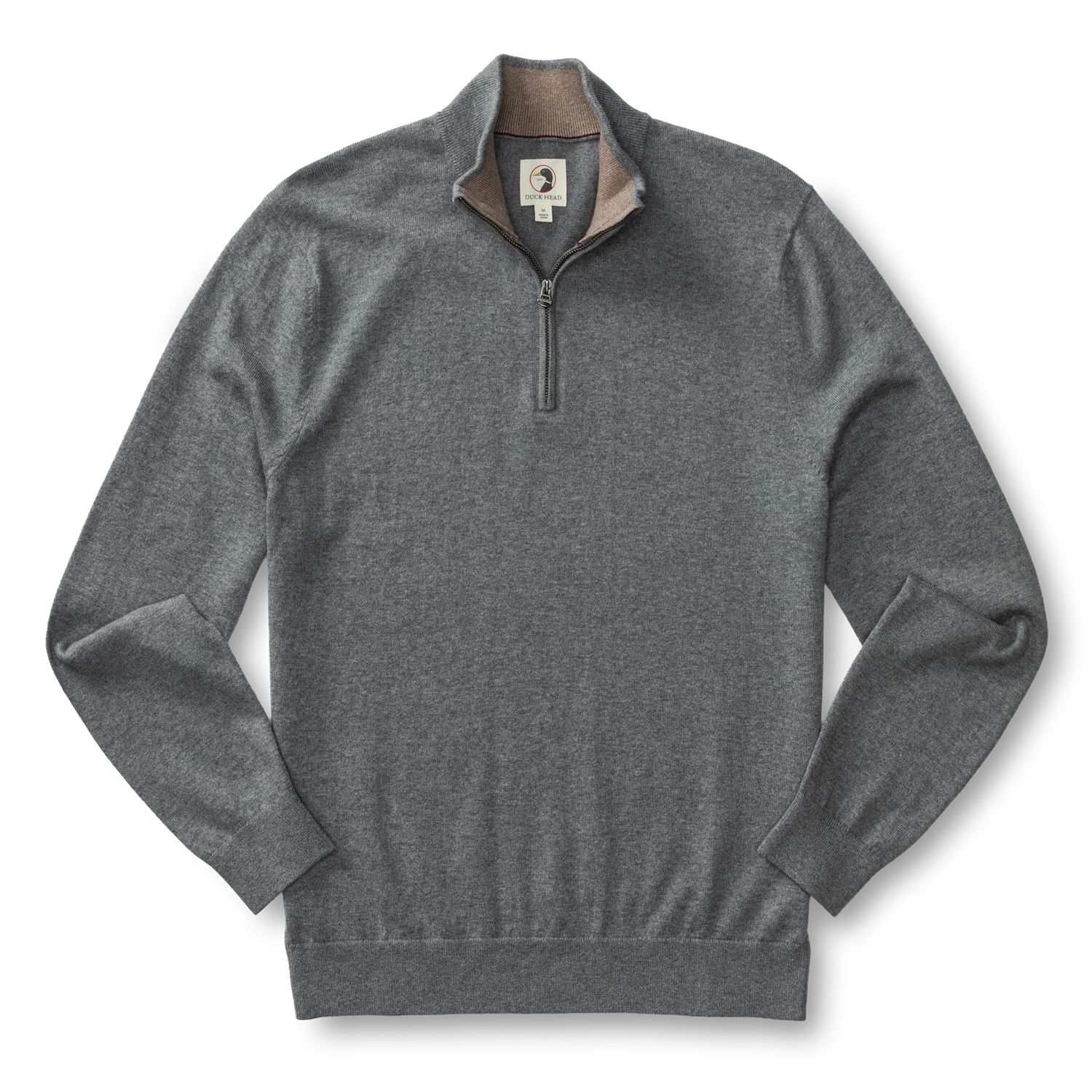 Ridley Cotton Cashmere 1/4 Zip Sweater - Monument Gray Heather