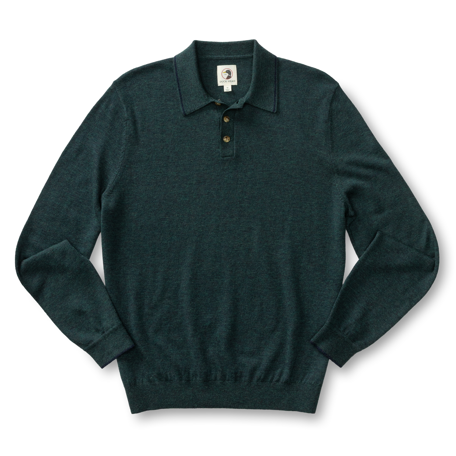 Jonas Merino Polo Sweater - Pine Grove Heather
