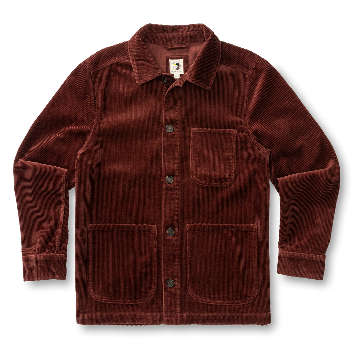 Corduroy Chore Coat - Burgundy Brown