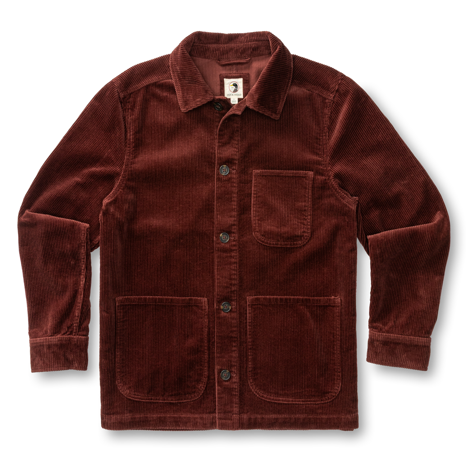 Corduroy Chore Coat - Burgundy Brown