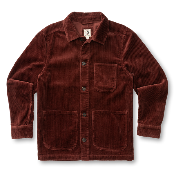 Corduroy Chore Coat - Burgundy Brown