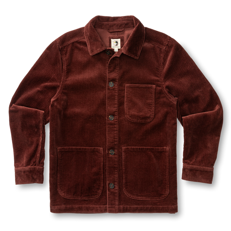 Corduroy Chore Coat - Burgundy Brown