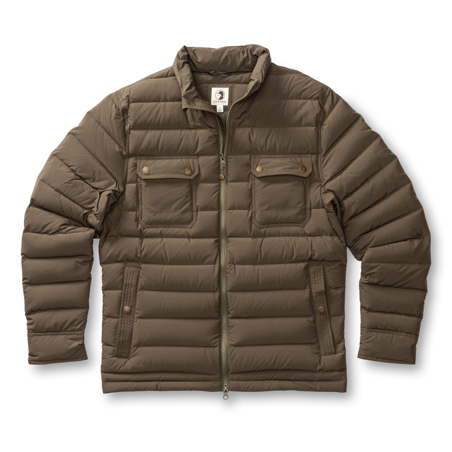 Atherton Down Quilted Jacket - Crocodile Brown