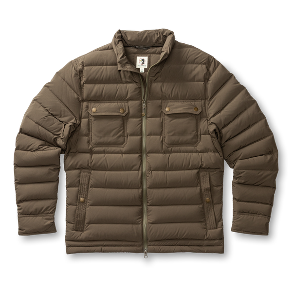 Atherton Down Quilted Jacket - Crocodile Brown