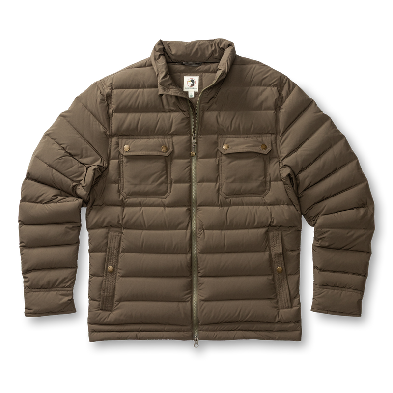 Atherton Down Quilted Jacket - Crocodile Brown