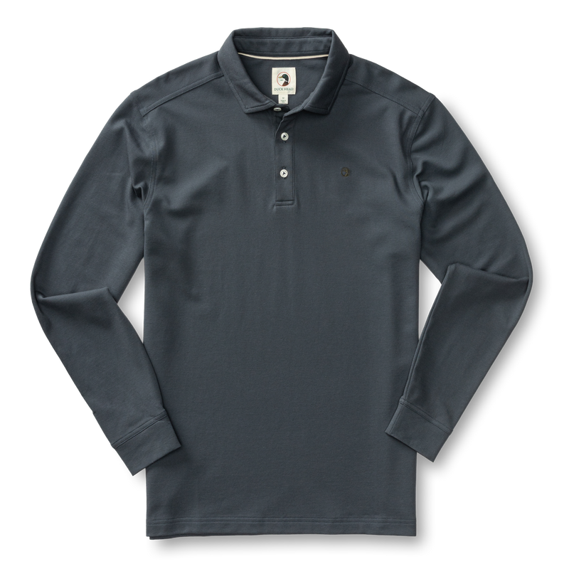Hanover Pima Cotton Pique Polo - Washed Navy