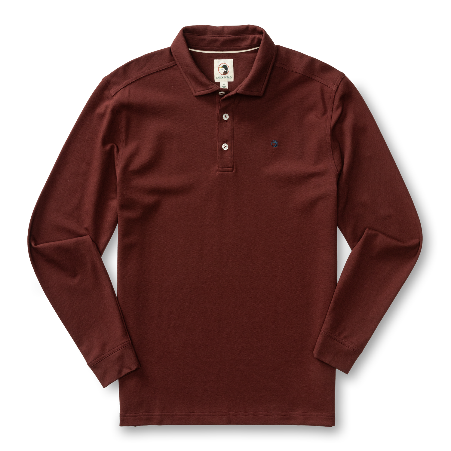 Hanover Pima Cotton Pique Polo - Burgundy Brown