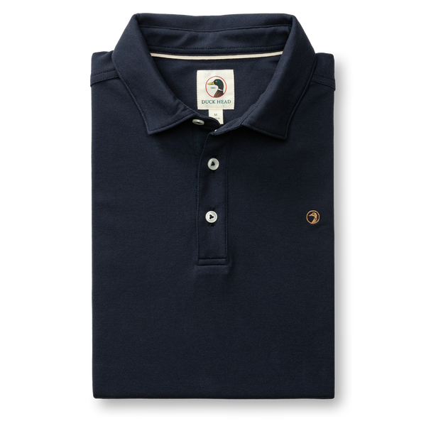 Hanover Pima Cotton Pique Polo - Deep Navy